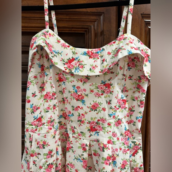 Lavand Bud-dy System White Floral Print Dress size large NWOT - Picture 4 of 14